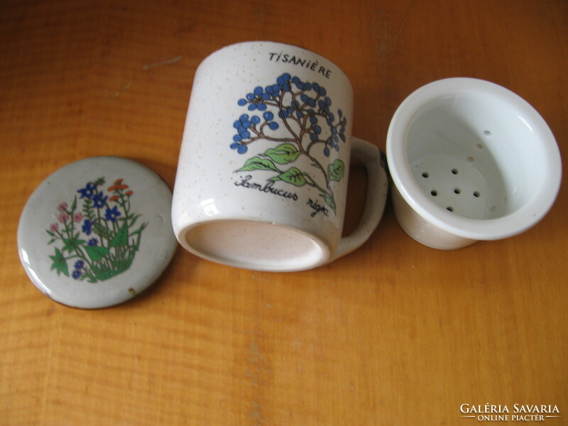 Otagiri herbal filter mug with lid sambucus nigra, black elder