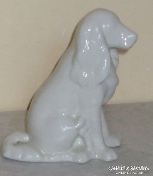 Raven Házi white spaniel dog statue for sale!