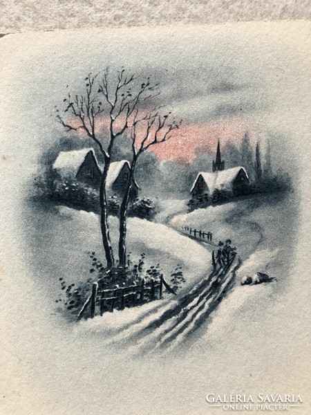 Antik Karácsonyi képeslap - 1928