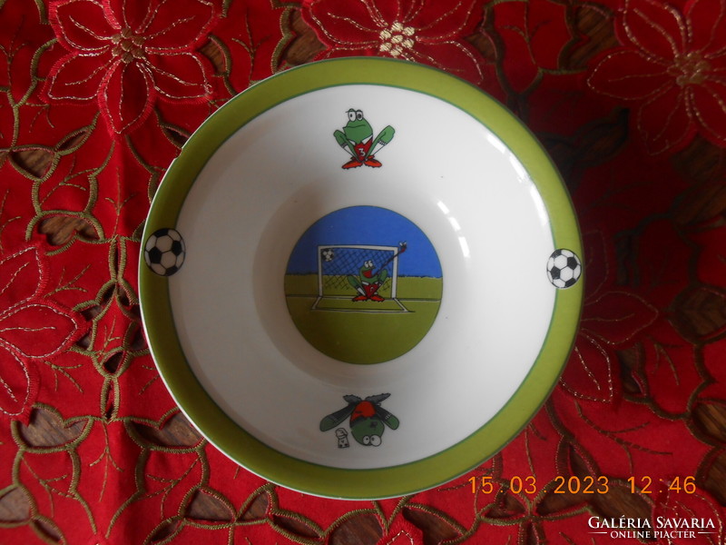 Zsolnay frog children's muesli plate