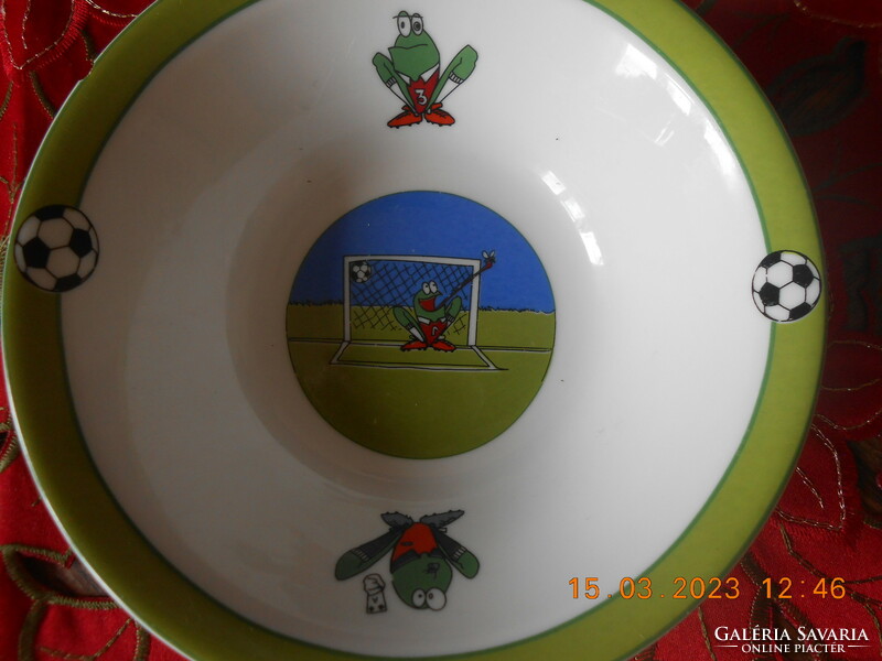 Zsolnay frog children's muesli plate