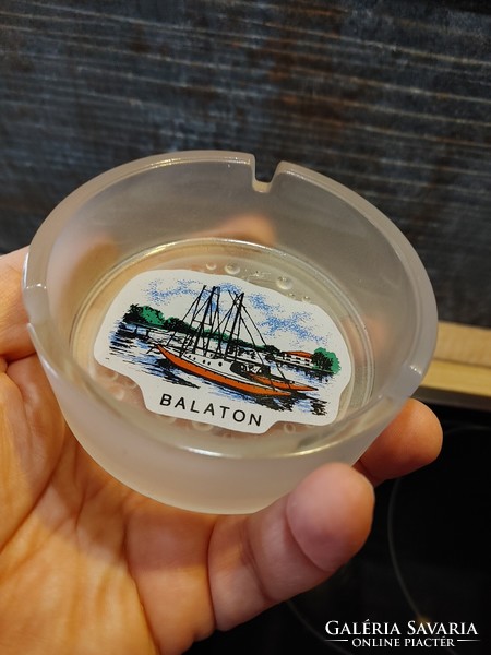 Balaton sailing glass ashtray