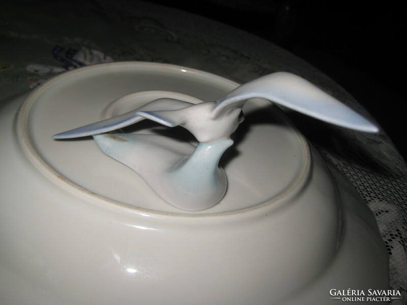 Drasche seagull, hand painted, 15 cm, marked