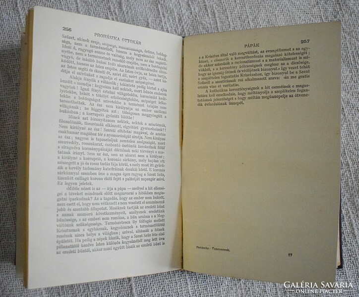 Prohászka Ottokár összegyűjtött munkái gyűjteményes díszkiadás XII. kötet 1927 antik könyv