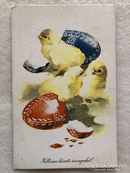 Easter postcard with old drawing - drawing by Louis the Greek -5.
