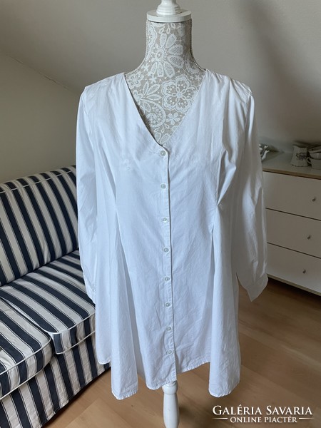 Elegant white blouse - larger size