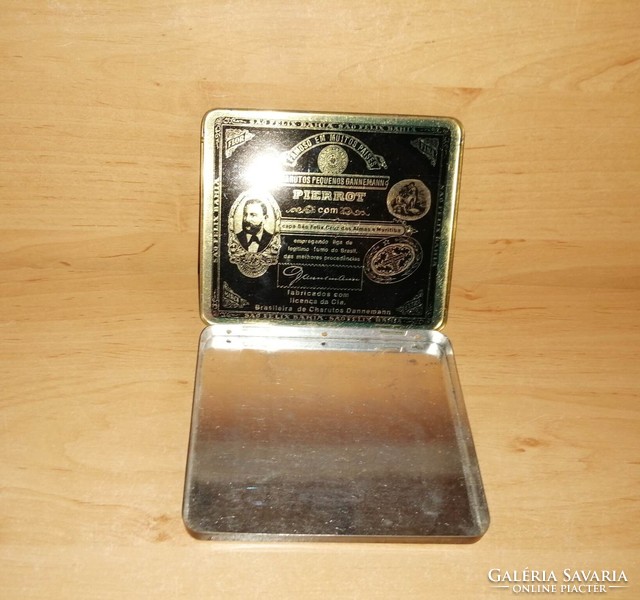 Vintage dannemann brasil pierrot cigarette metal box (b)
