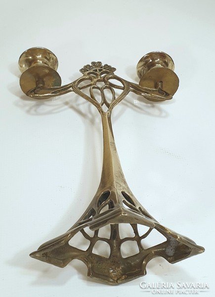 Art Nouveau wmf style, two-armed candle holder
