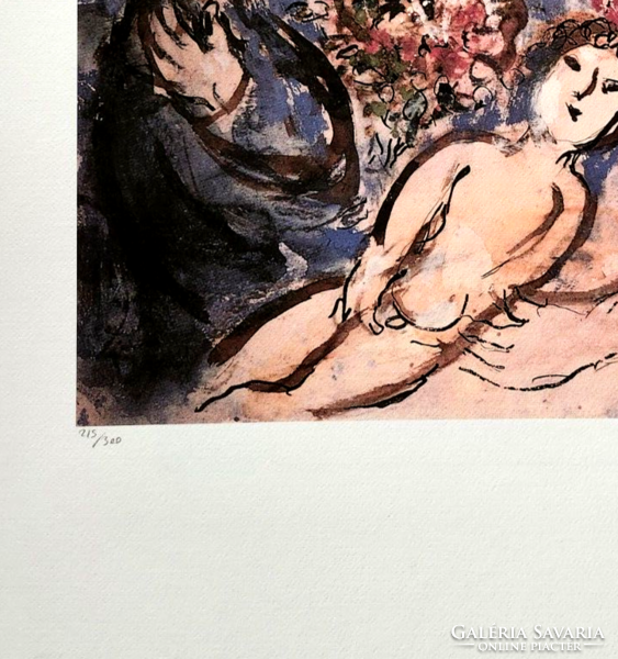 Nagyon szép Chagall litográfia - Család