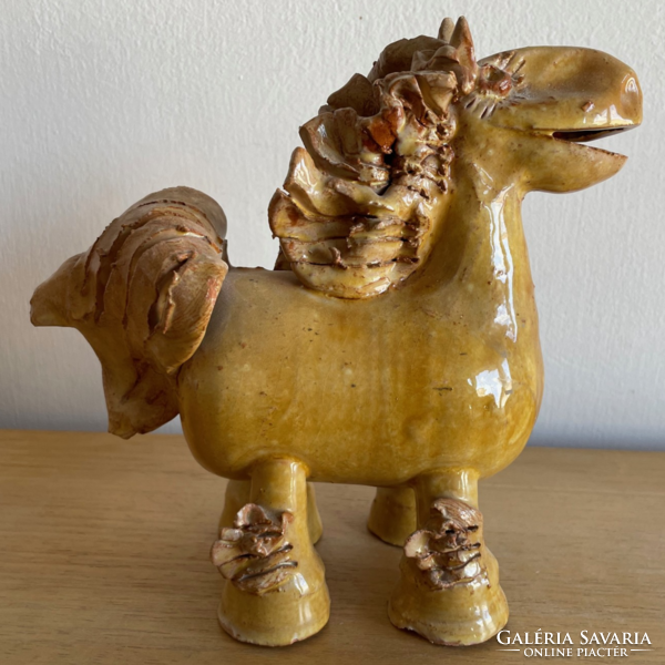 Csavlek etelka - horse (painted, glazed ceramic)