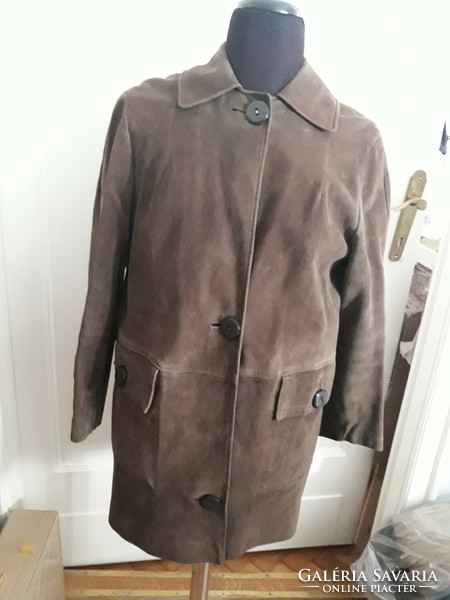 Midcentury/Retro/Vintage női ruha/kabát luxus kategoriájú svéd női szarvasbőr kabát