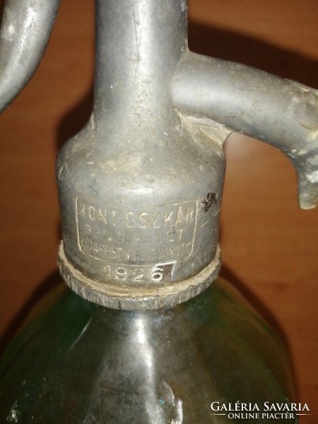 Antik zöld szódásüveg Radics József Szikvízgyára Csépa 1926.