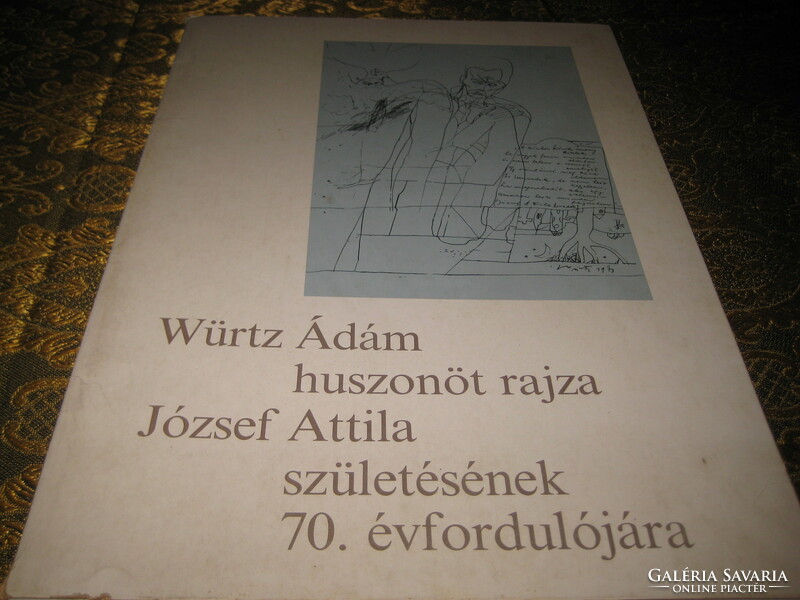 Würtz Ádám mappa  , 25 db rajz  23 x 35 cm ,  József Attila születésének 70. évfordulójára