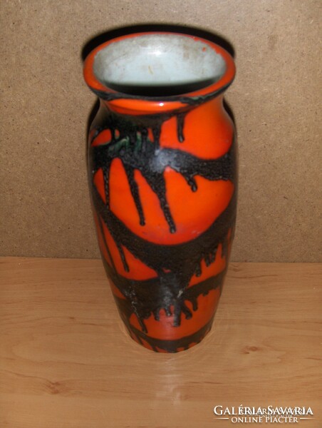 Retro craftsman dripping ceramic vase 25 cm (8 / d)