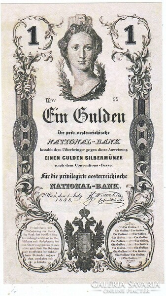 Austria 1 Austro-Hungarian gulden1848 replica unc