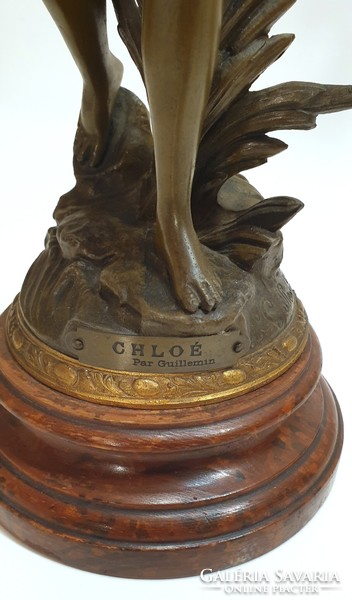 Szecessziós Emilé Guillemin (1841-1907) szobor "Chloé"