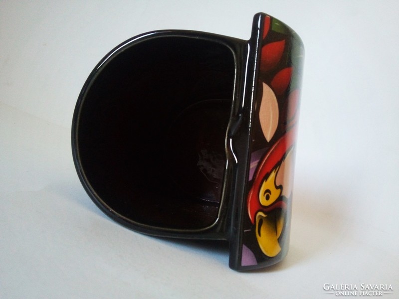 Steuler design pop-art/memphis parrot vase, 1980s gemany-italy