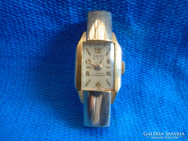 Camy double gold 17 jewels extra luxury Swiss art deco women's watch works
