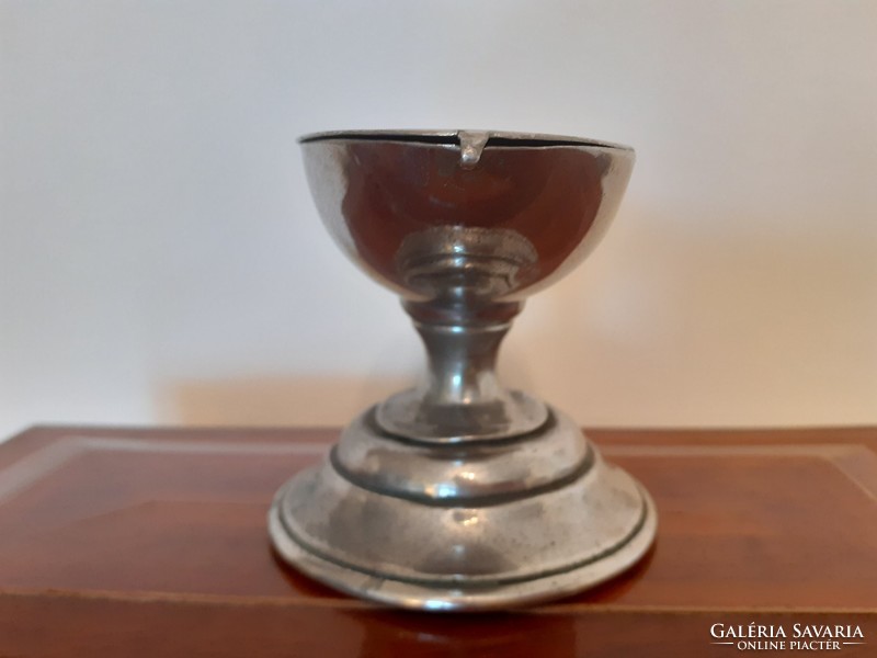 Régi kávéházi alpakka asztali kellék antik talpas fedeles kínáló 1920 -
