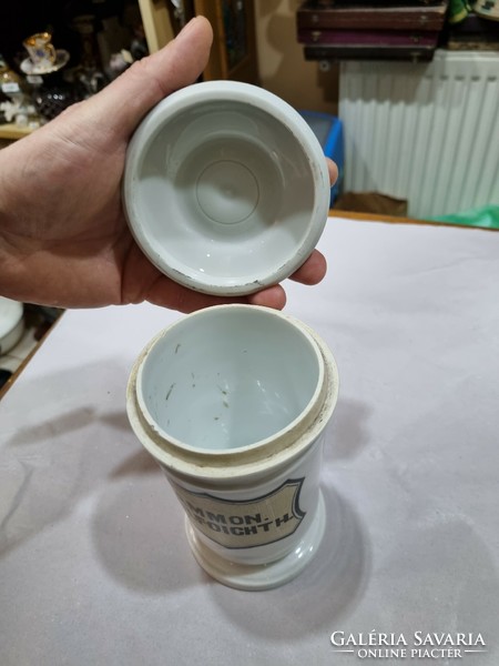 Old porcelain medicine container