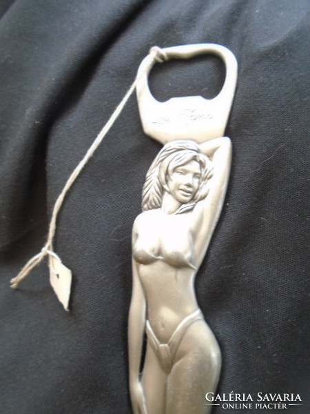 Old female nude 20 cm art nouveau solid copper bottle opener, with wear from use Los Angele