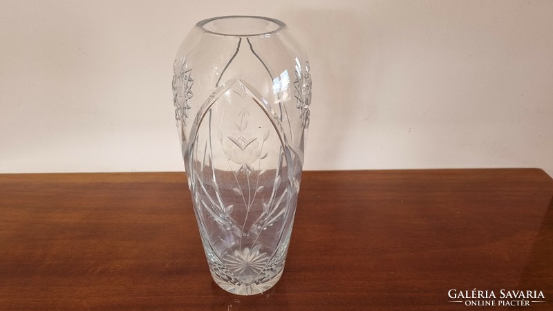 Ólom kristály váza 30 cm magas