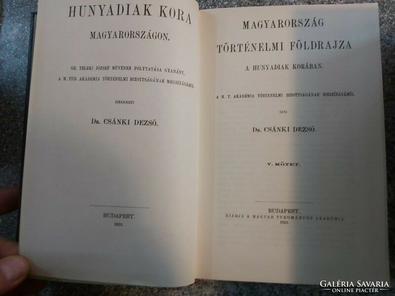The historical geography of Hungary in the age of the Hunyadi people. Reprint! (5 Volumes)