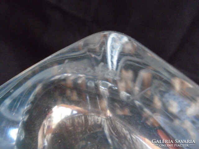 Kosta & Boda szignált különleges üveg exkluziv váza igen nehéz 1532 gramm gravirozott hibátlan
