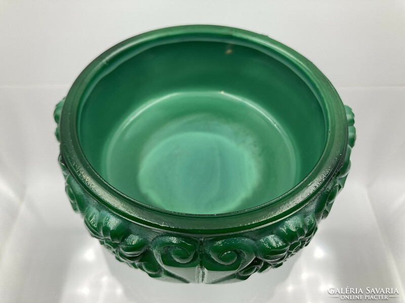 Curt schlevogt Czech malachite jewelry holder