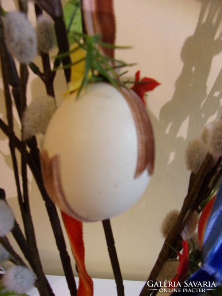 Very retro hanging real blown eggs