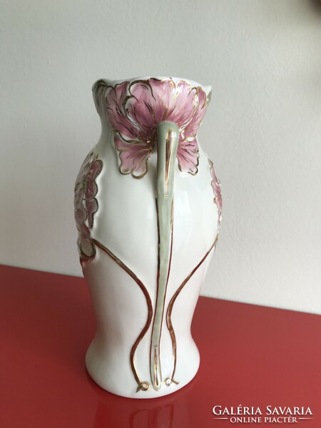 Zsolnay art nouveau vase with poppies
