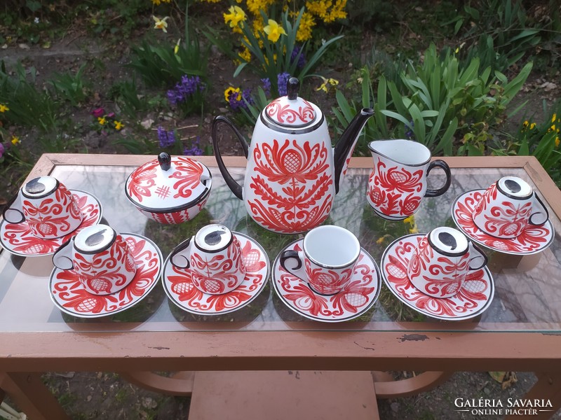 Korondi painted coffee set