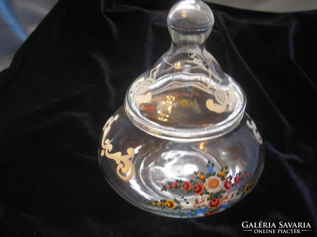 Antique fire enamel hand-painted container for flawless rarity bonbons, etc.