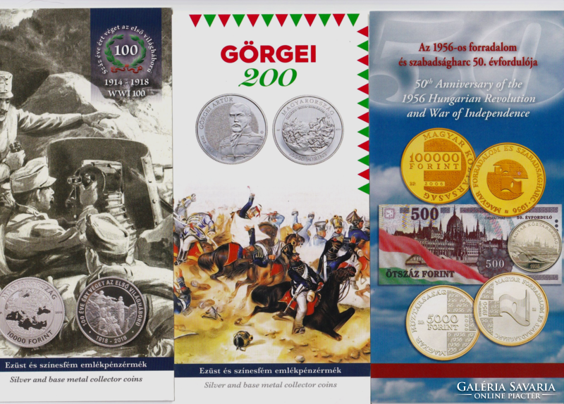 Mnb coin brochures - mixed - v. - 9 Kinds - HUF 600/pc