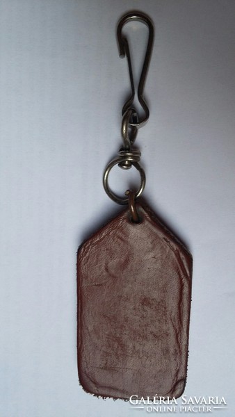 Leather keychain, bag decoration, copper sheet miki mouse