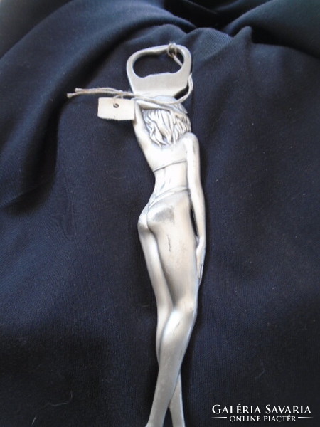 Old female nude 20 cm art nouveau solid copper bottle opener, with wear from use Los Angele