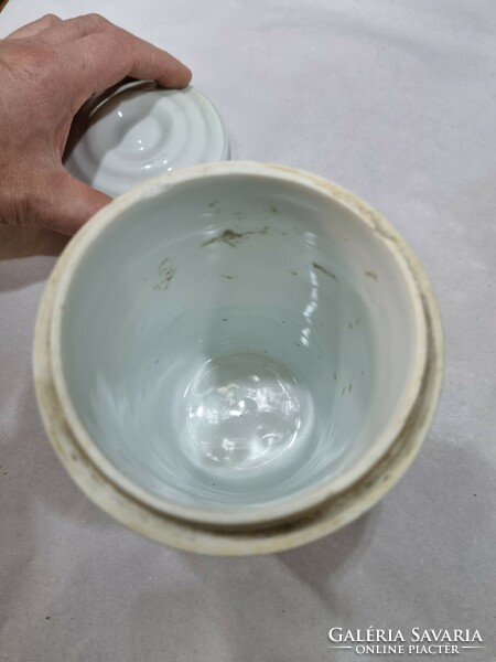 Old porcelain medicine container
