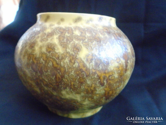 Retro vase, Kaspó Hungarian applied art ceramics, 15 cm circumference 52.5 cm