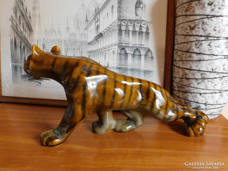 A large faience tiger