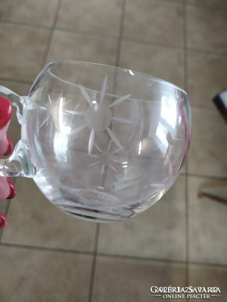 Metszett üveg bólés pohár 6 db eladó!