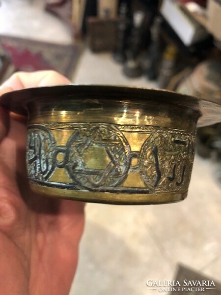 Old, copper spice holder, Judaica, size 10 cm.