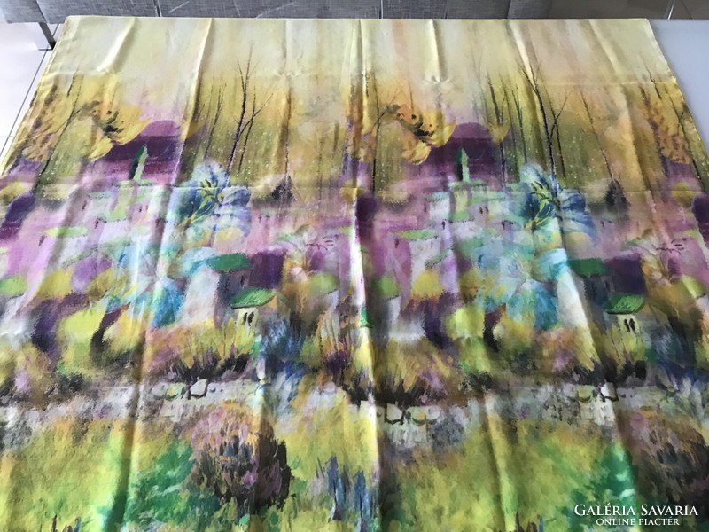 Silk stole with a picture like a painting, 175 x 102 cm