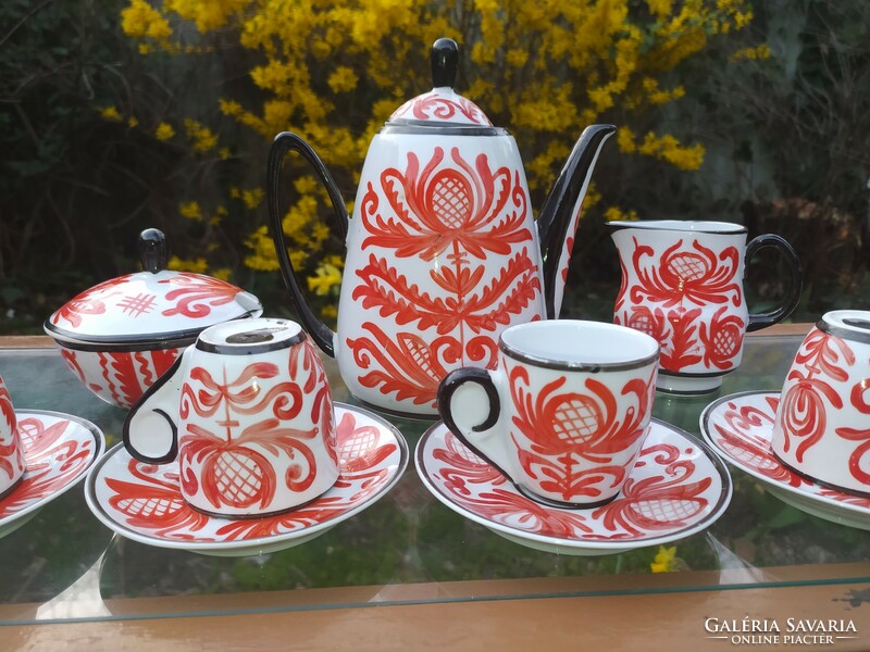 Korondi painted coffee set