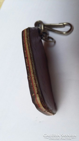 Leather keychain, bag decoration, copper sheet miki mouse