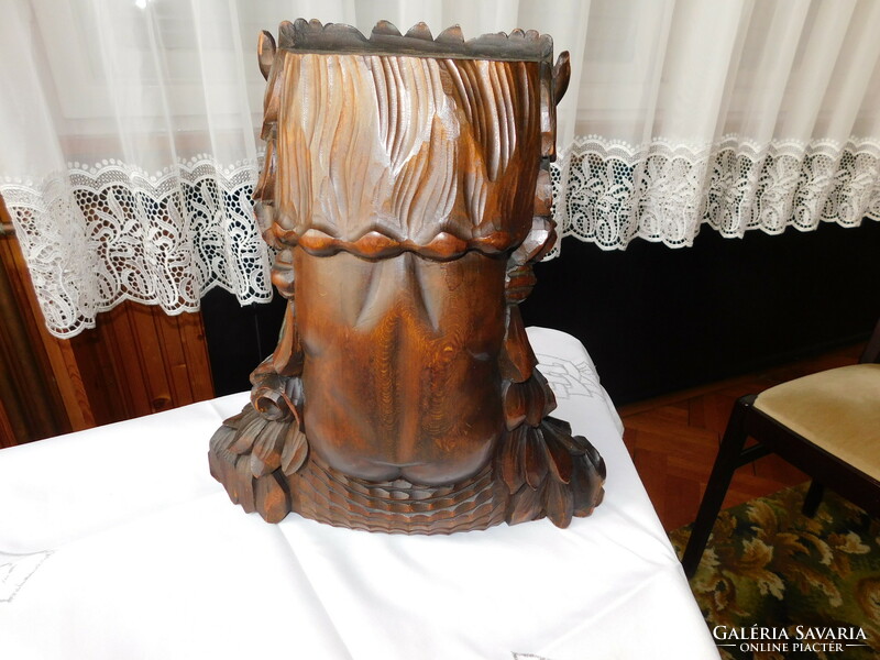 Very old solid wooden sculpture