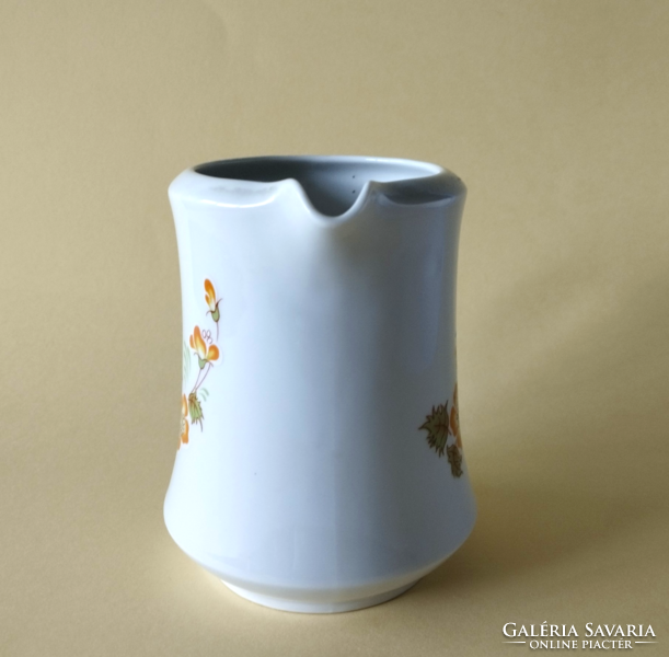 Retro, rare flower pattern lowland porcelain jug, spout