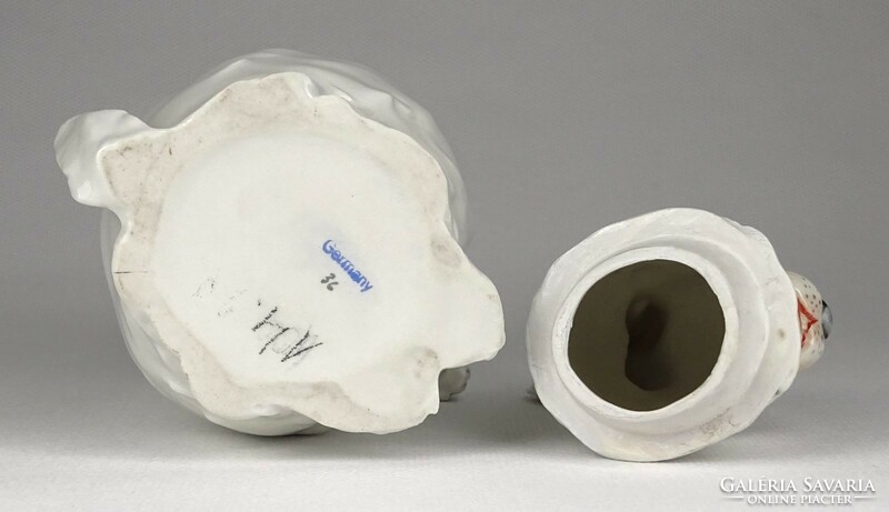 1F477 Antik nagyméretű porcelán nyúl tároló 18 cm