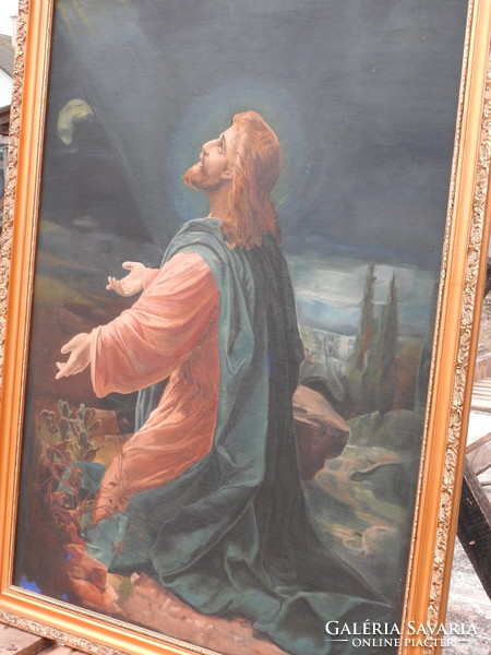 A rare beautiful painting of Jesus in a beautiful frame, flawless.
