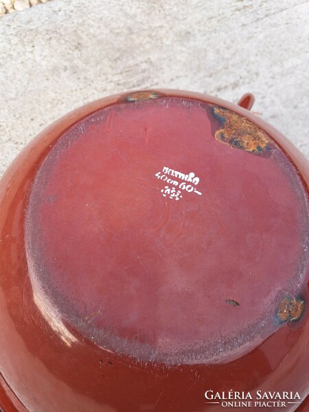 Enameled, enameled nostalgia brown voile bowl nostalgia piece, rustic decoration wash jug