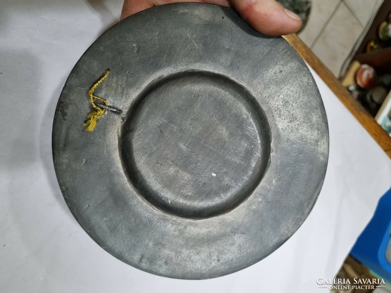 Old pewter plate